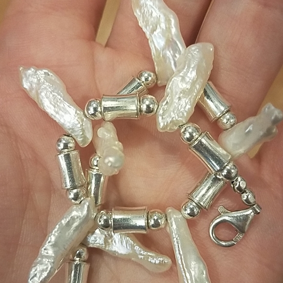 Sterling Silver Abalone Shell Bracelet - Picture 7 of 8